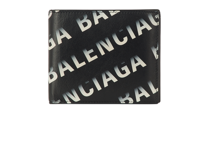 Balenciaga Faded Logo Bifold Wallet, front view